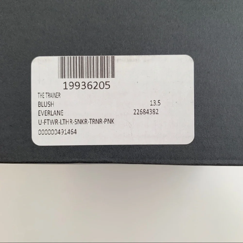 NWR Everlane The Trainer Leather Lace Up Sneaker in Blush Pink,‎ Size 13.5